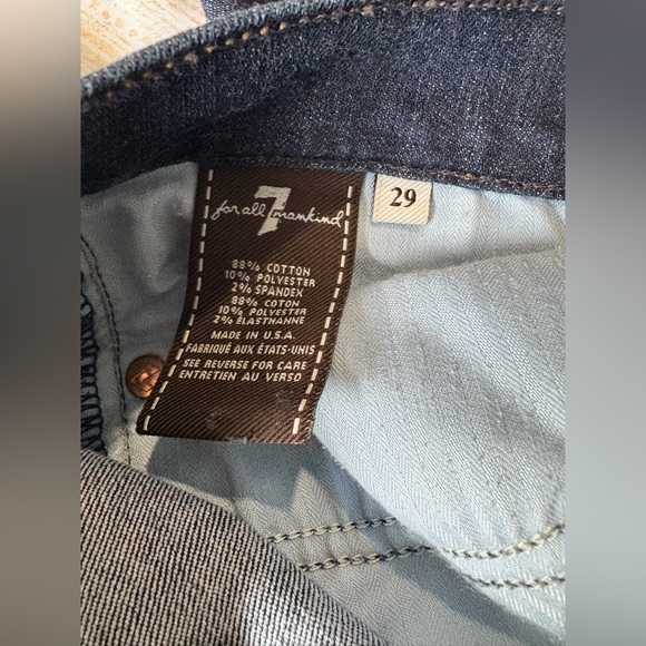 7 for all Mankind women’s straight leg dark wash denim size 29 jeans - Picture 6 of 11
